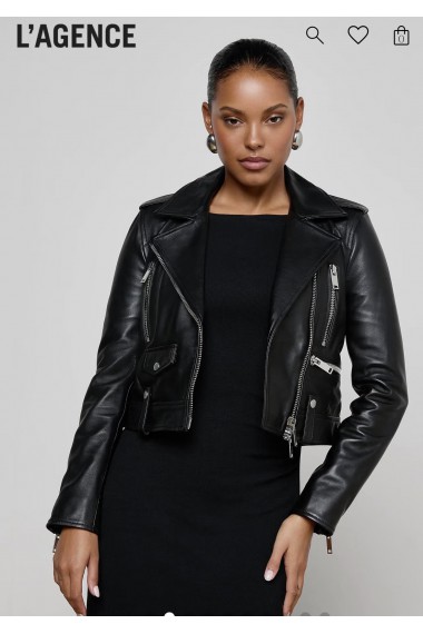 BLOUSON CUIR L AGENCE